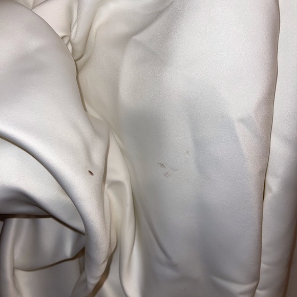 Wedding dress with built in bustle and matching wrap.  Off white, US Size 8 - Picture 10 of 16